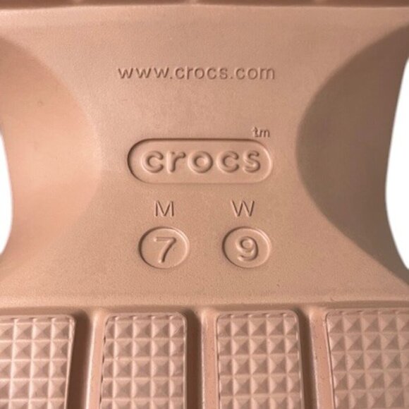 SOLD Crocs Stomp Faux Fur Fully Lined Rubber Ankle Boots Color CORK M- 7/W -9 - Picture 10 of 13